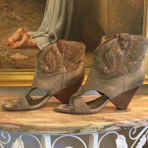 ASH Open Toe Cowboy Booties